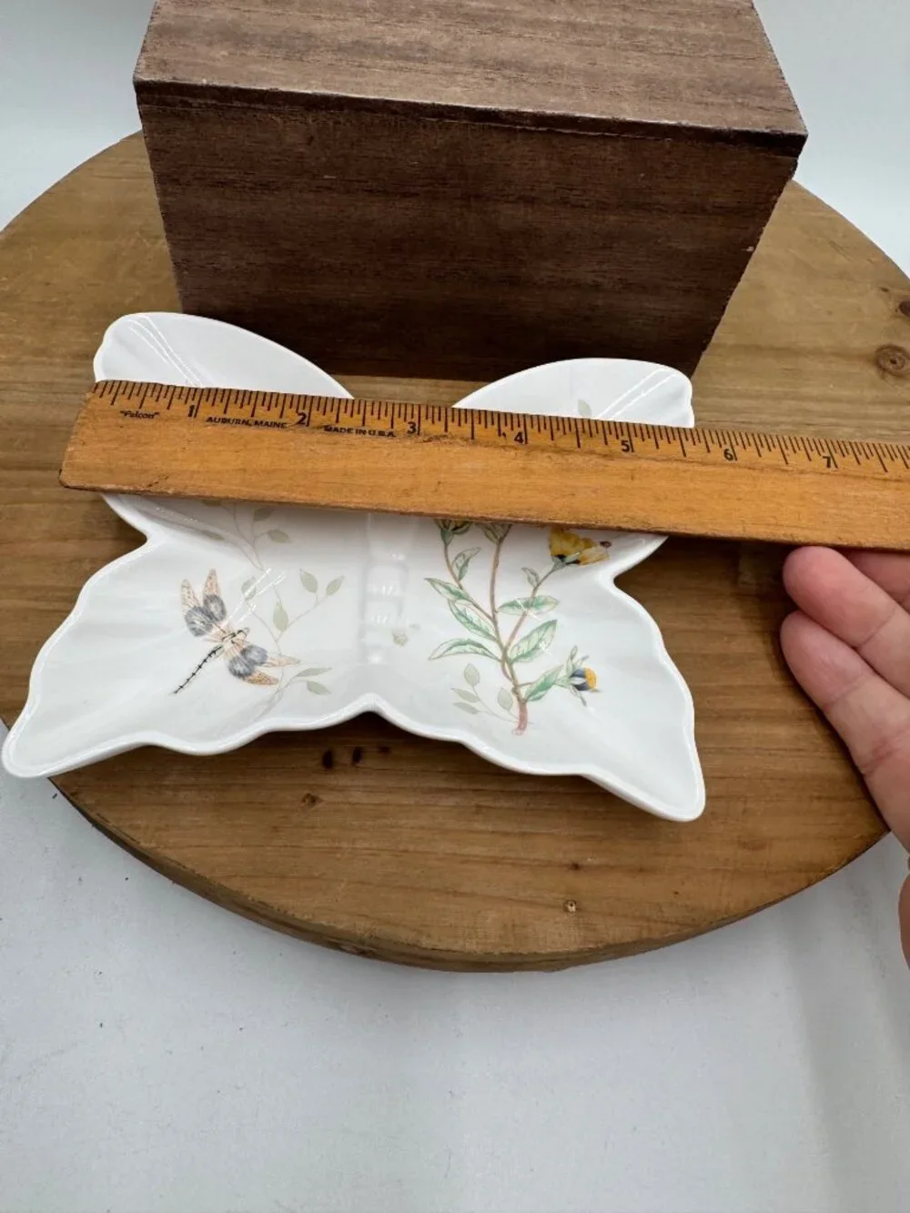 Lenox butterfly meadow butterfly shaped trinket candy nut dish - Picture 5 of 6